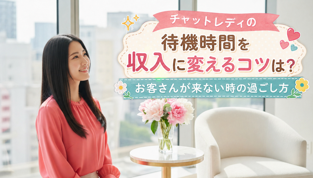 チャットレディの待機時間を収入に変えるコツ・お客さんが来ない時の過ごし方