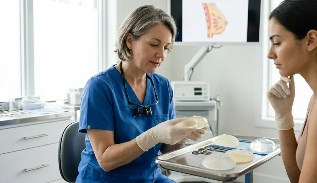 inspecție leak silicone implant rupt