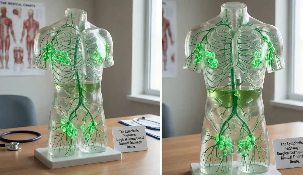 lymphatic system anatomical model fluid pooling