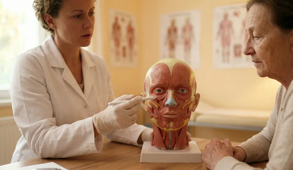 model anatomic botox îmbătrânirea feței