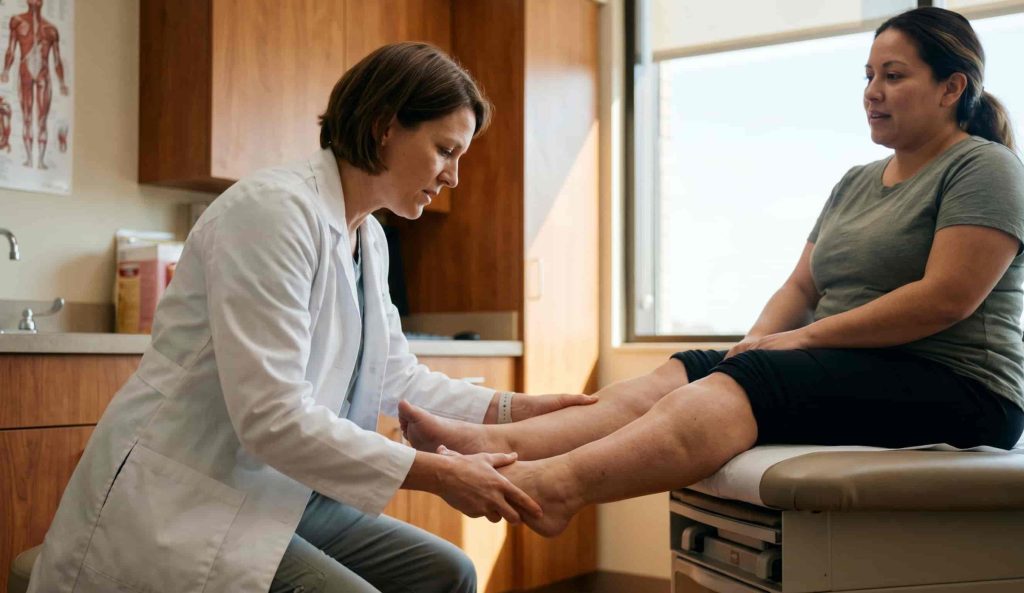 examinare clinică a picioarelor cu lipedem