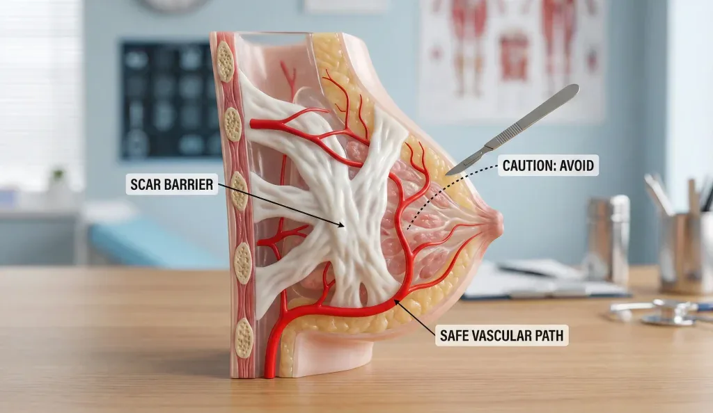 Anatomisches Brustmodell Vaskulärer Weg Narbenbarriere