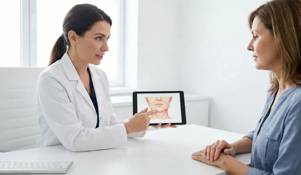 doctor patient consultation lower face lift