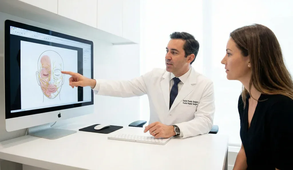 doctor patient consultation nerve diagram