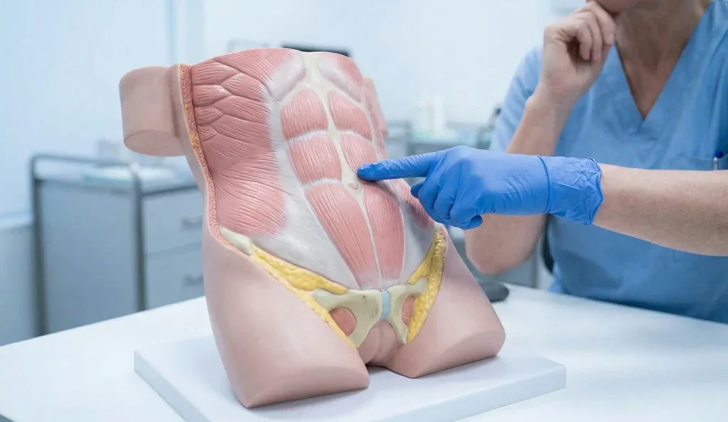 Anatomisches Modell zur Bauchdeckenstraffung