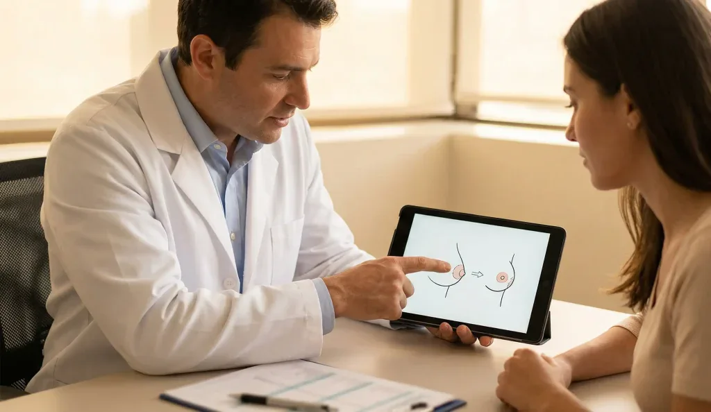 consultation breast lift areola explanation