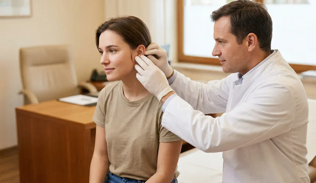 klinik otoplastik kulak muayenesi