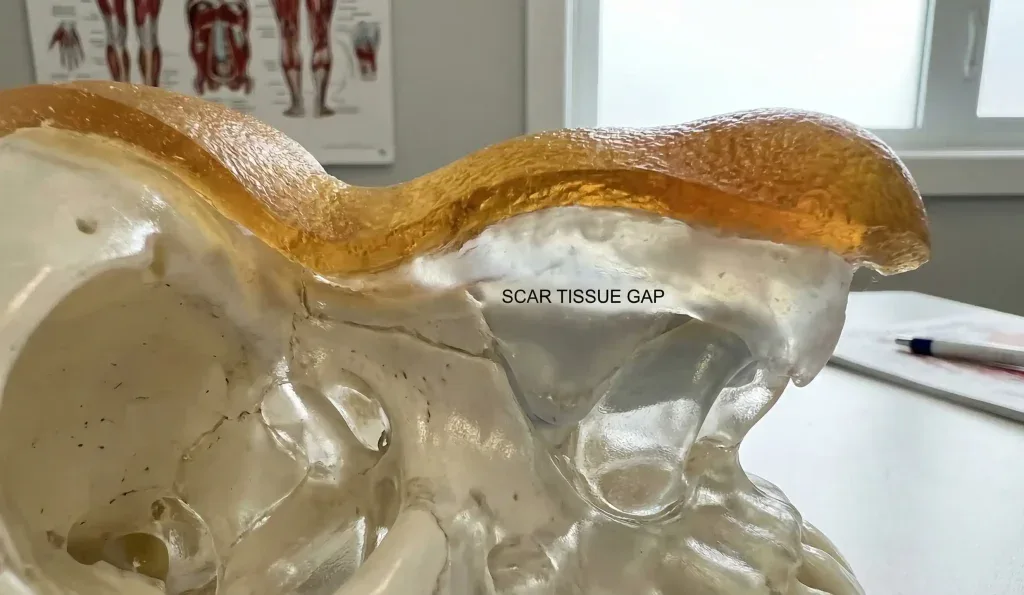 Anatomisches Nasenmodell mit Narbengewebe Pollybeak