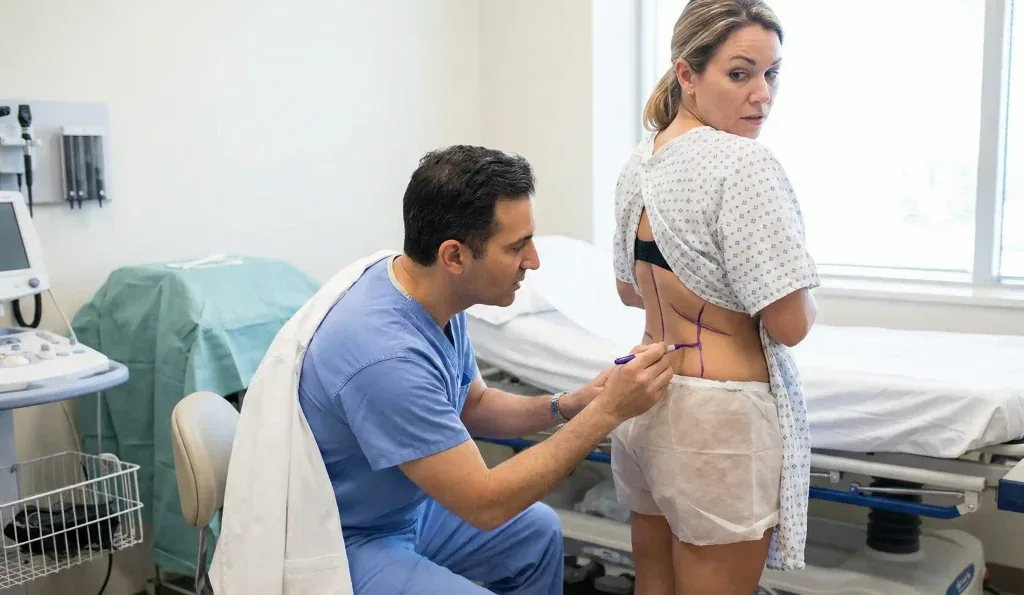 liposuction pre op surgical marking planning