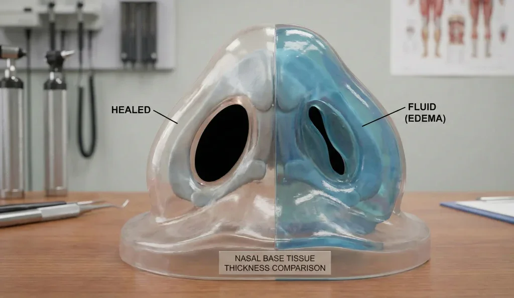 anatomical nasal base model tissue thickness