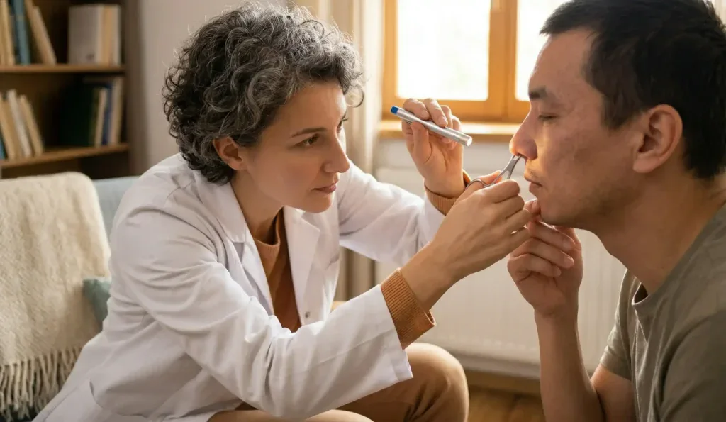 examinare clinică a nasului după intervenție