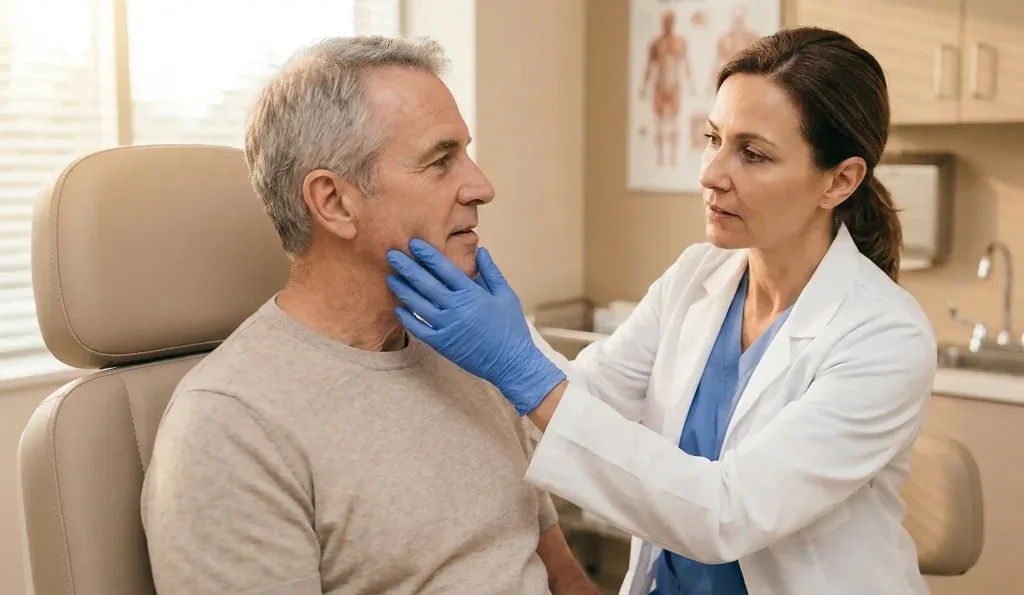 y&uuml;z germe ifadesi doktor hasta danışmanlığı koruma