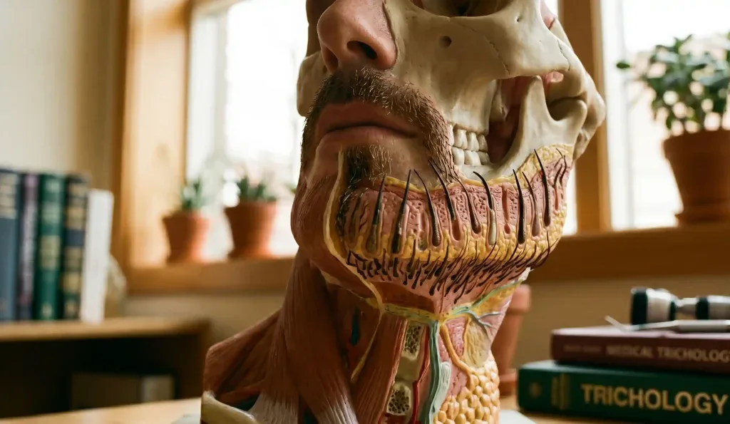 anatomical beard follicle transplant model