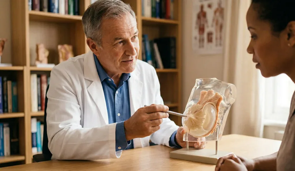 modello anatomico della capsula mammaria