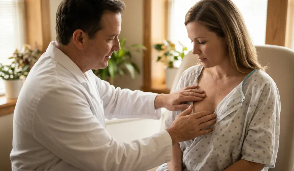 esame muscolare clinico per aumento mammario