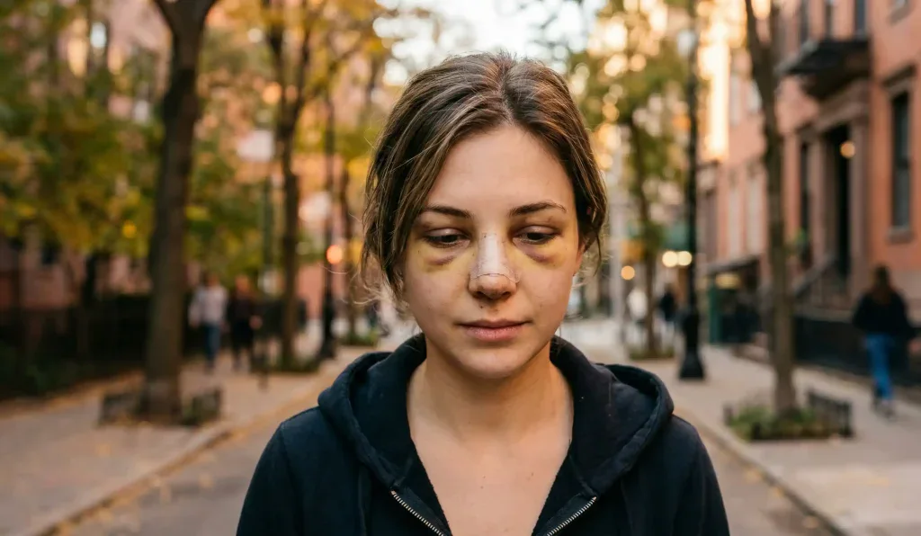rhinoplasty schwarze Augen