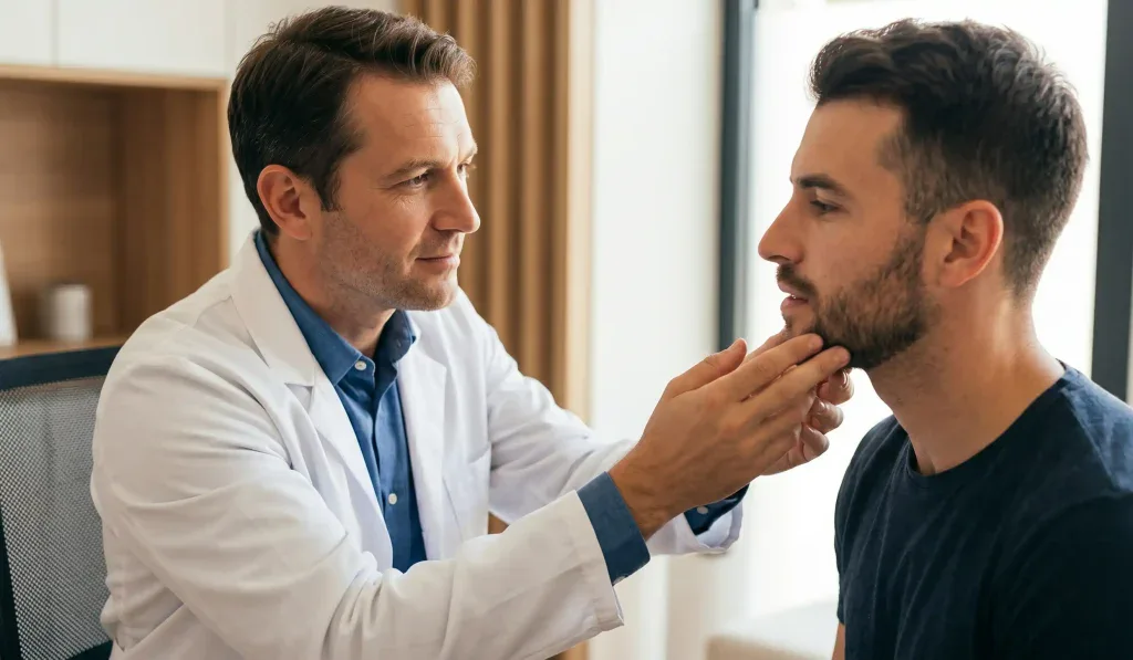 çene implantı muayene doktor hasta