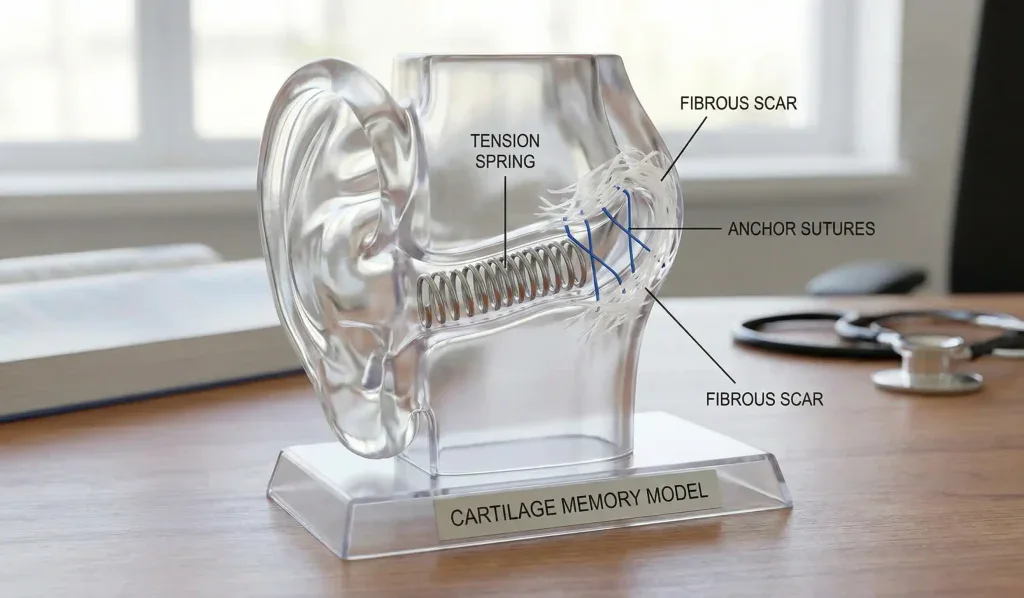 model anatomic al urechii, memorie a cartilajului