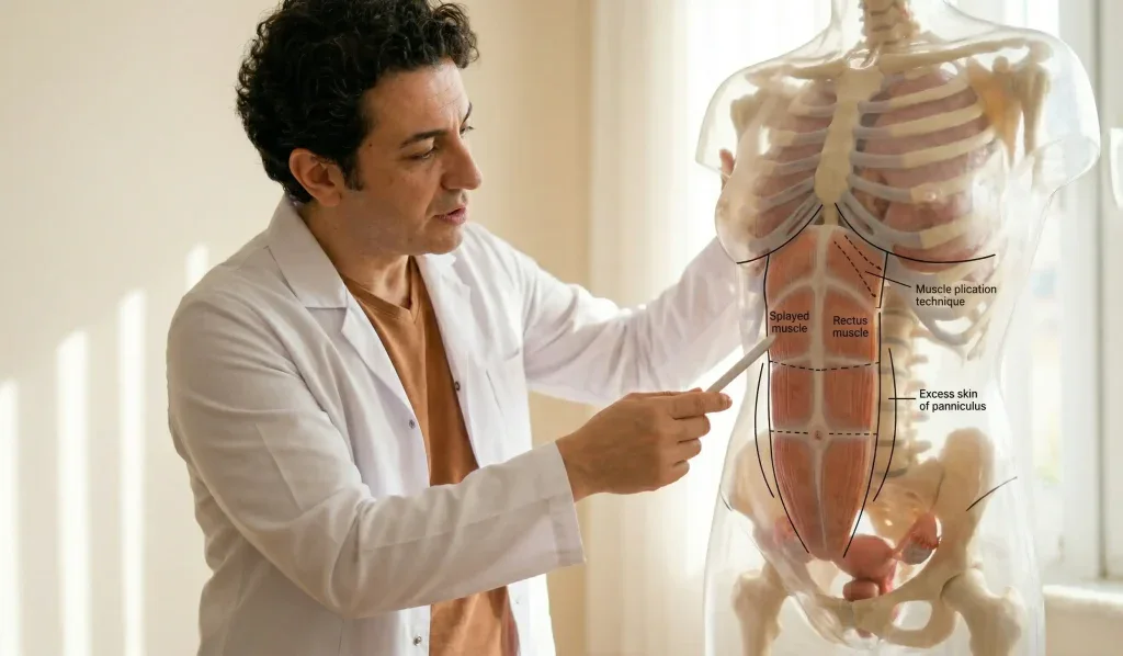 model 3D al anatomiei intervenției abdominale