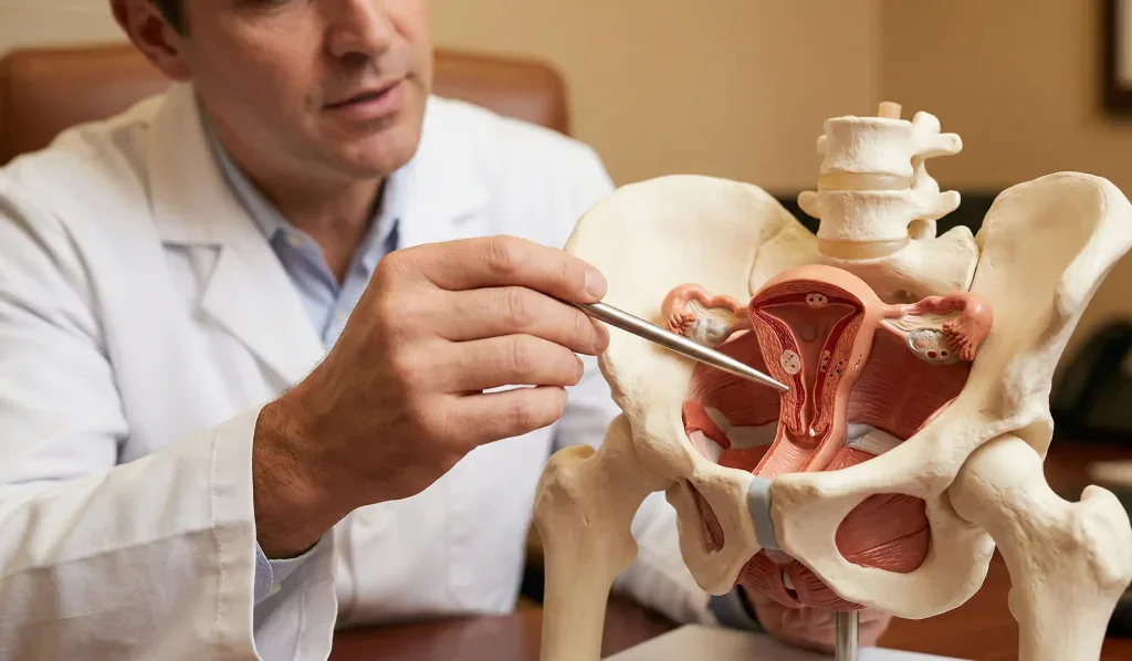 anatomisches Modell Labiaplastik-Heilungserklärung