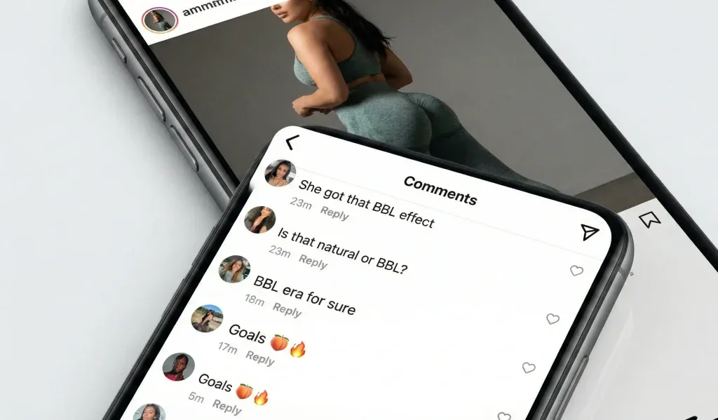 smartphone screen comments bbl slang usage social media