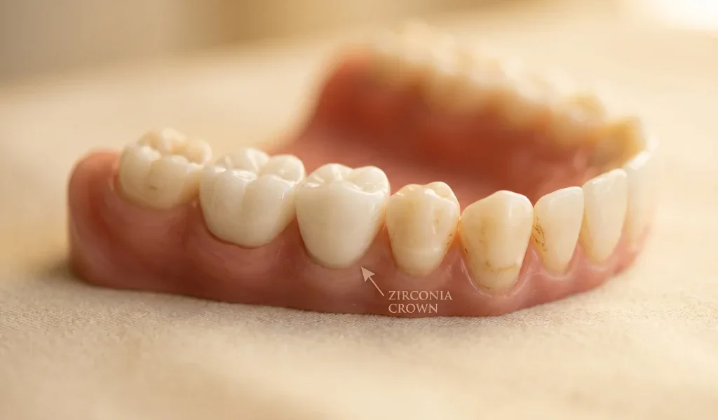 anatomical model zirconia vs natural teeth