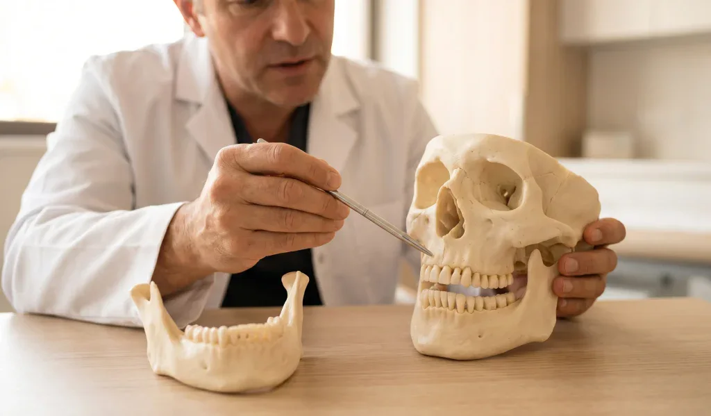 modello 3D di mento maschile e femminile