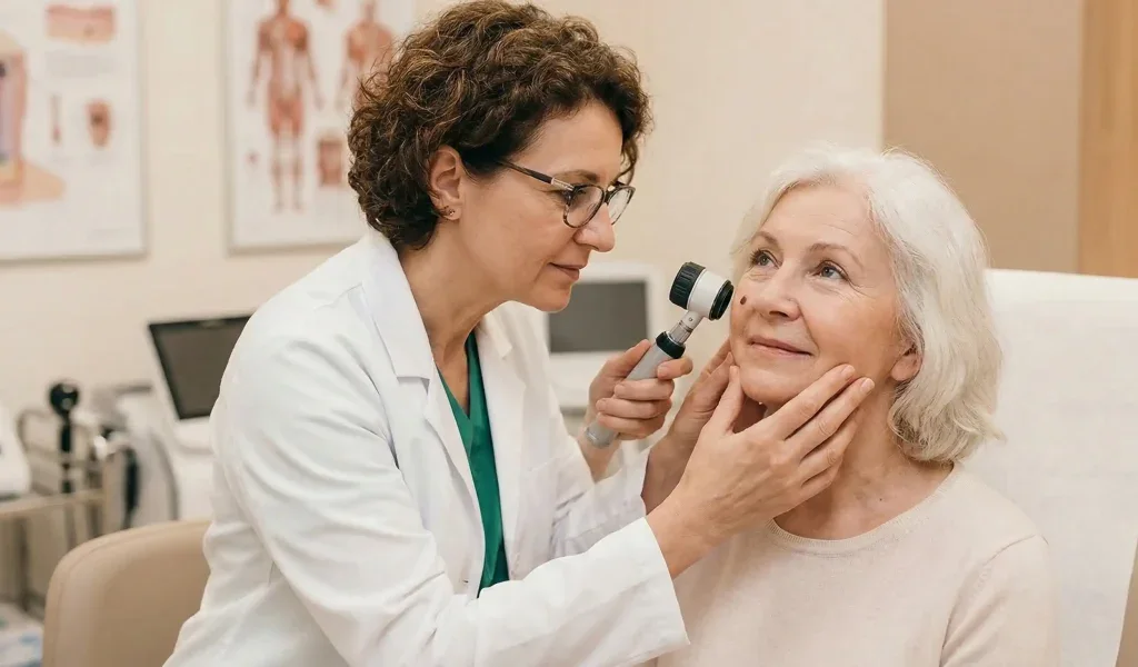 rimozione del neo in faccia, sicurezza, esame dermatologico