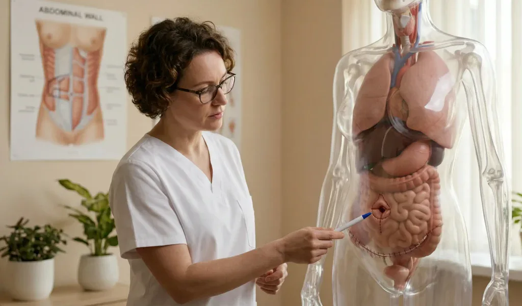 anatomical model tummy tuck belly button cleaning