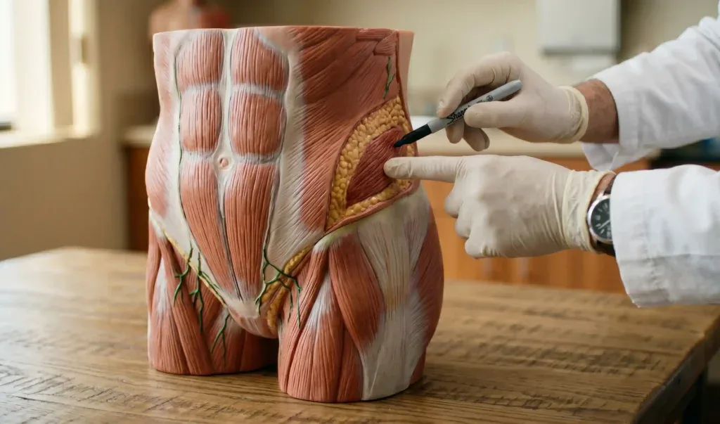 anatomisches Modell Lipo 360 Heilung Gewebe