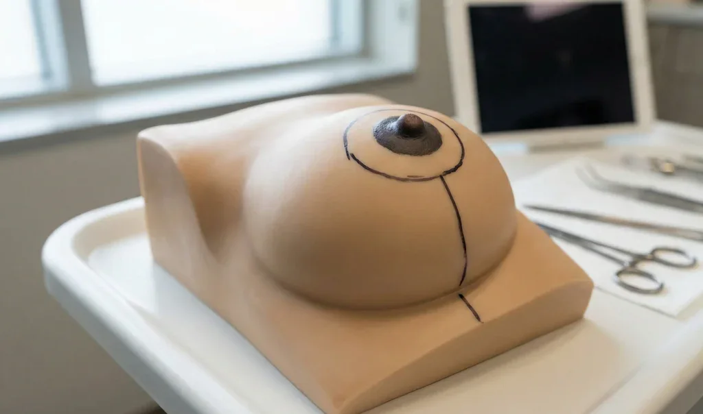 3d anatomisches Modell Lutschstiel-Bruststraffungs-Schnittmuster