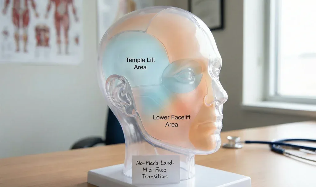 orta yüz geçiş bölgesi anatomisi no mans land