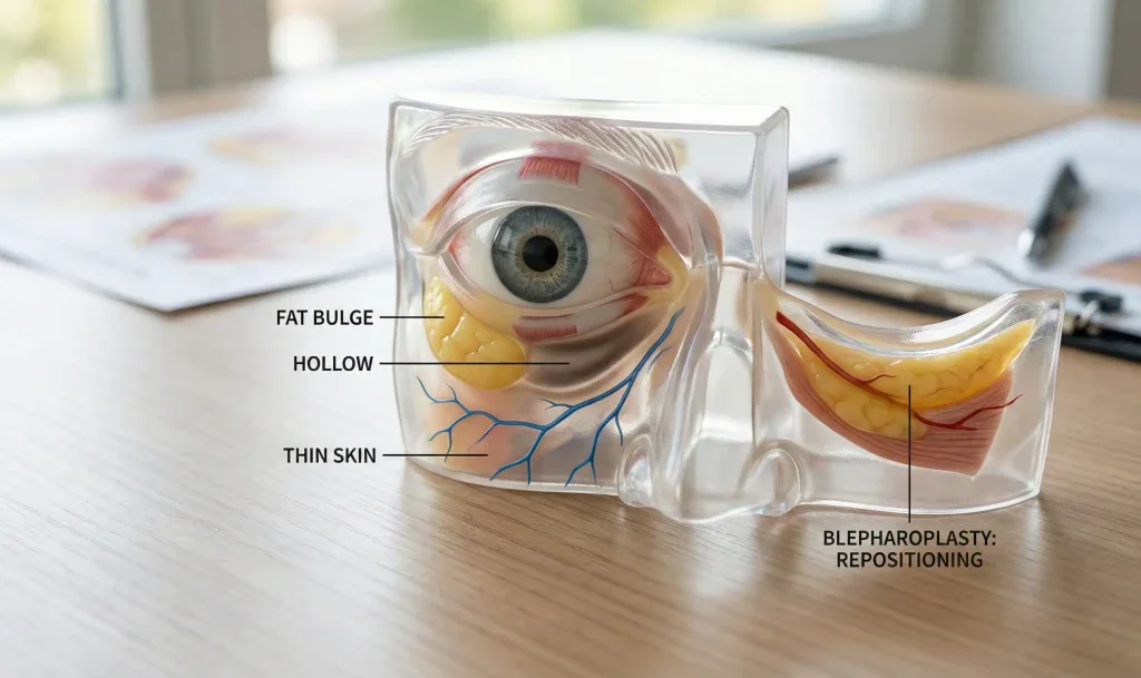 anatomical model dark circles causes