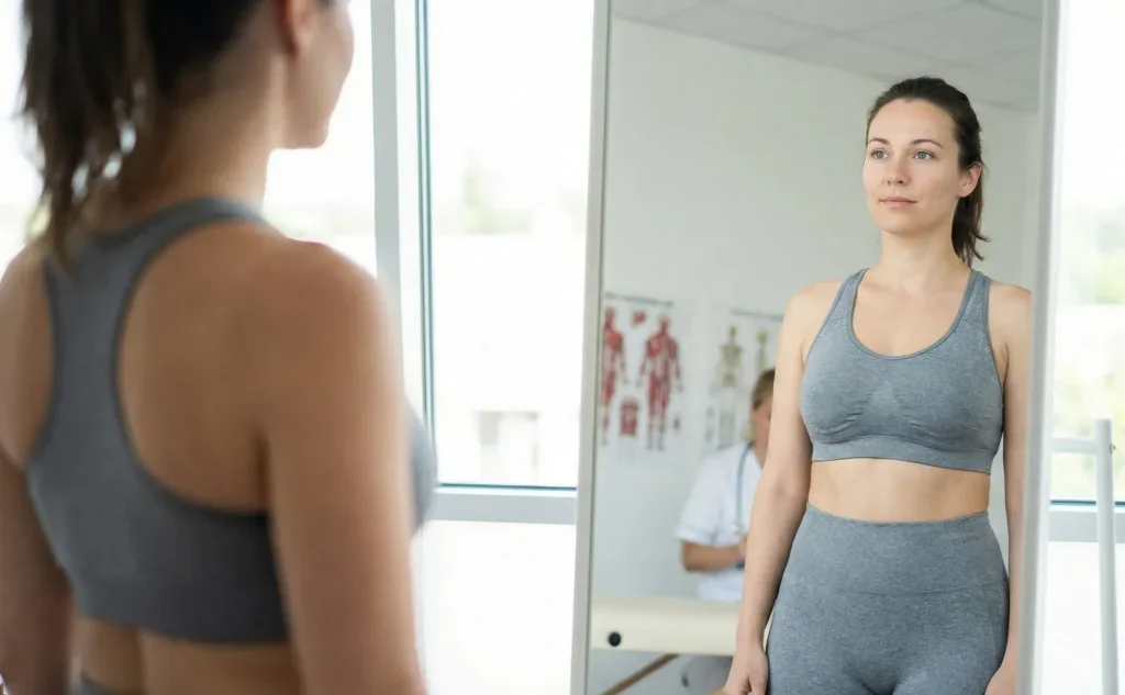 visible breast implant rippling clinical view
