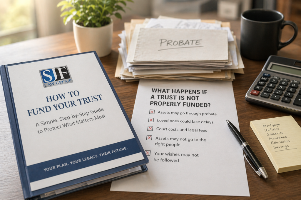 Blue binder and a checklist on a desk