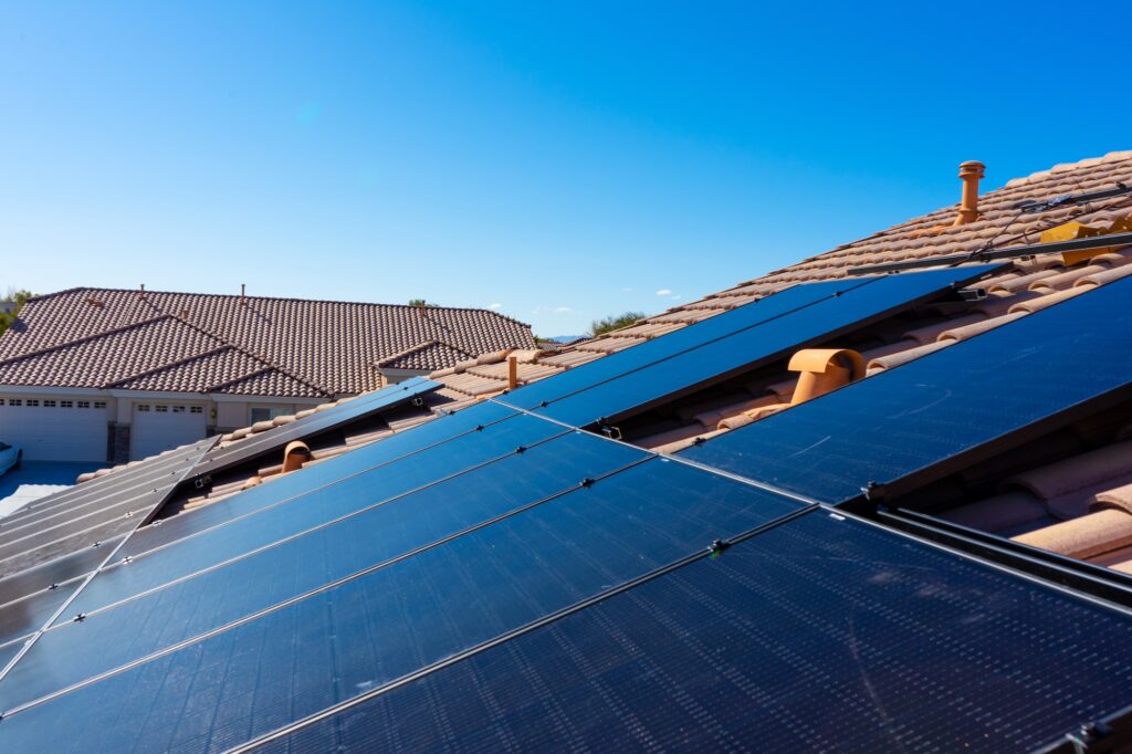 Solar Panels installed on a rooftop.