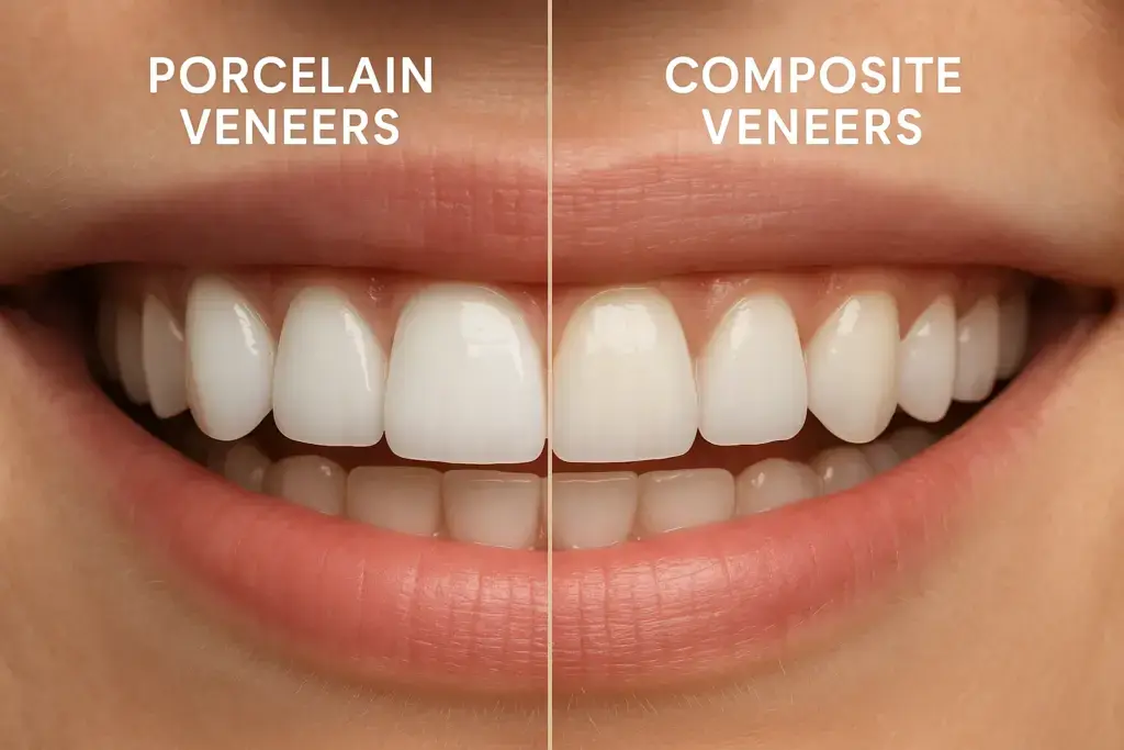 Skillnader mellan porslin och kompositveneers