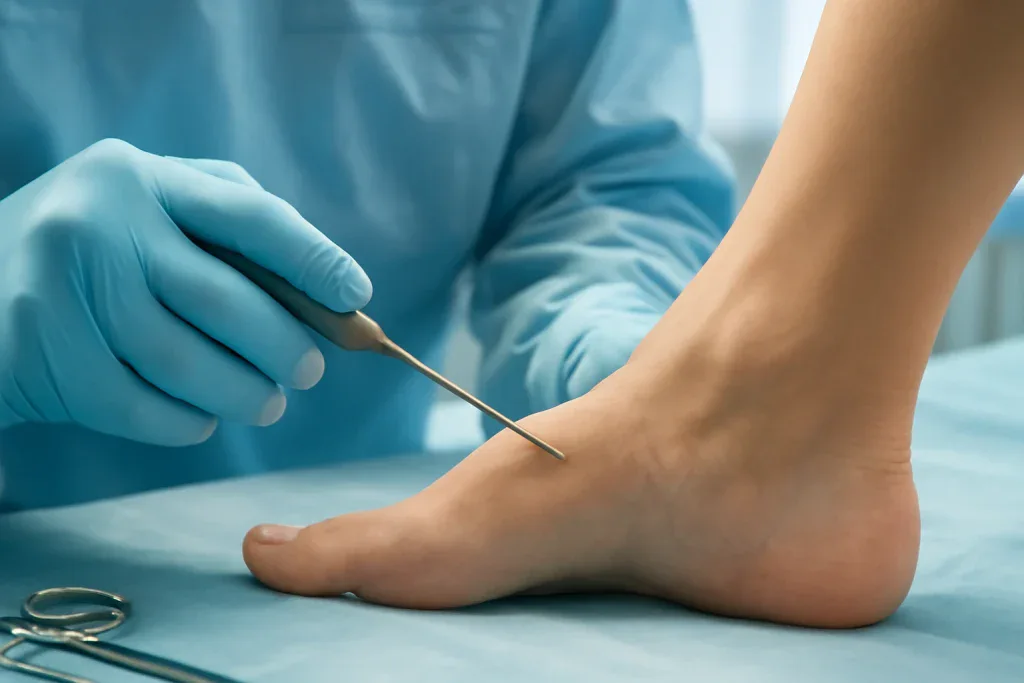 Knöchel-Liposuktion Chirurgie