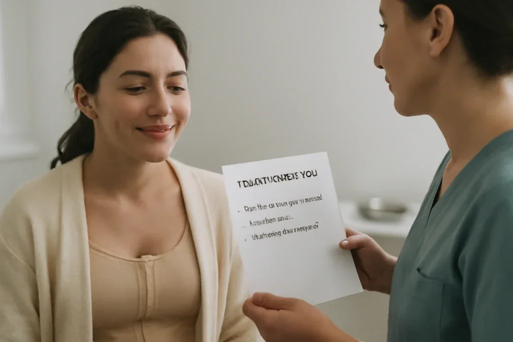 Instrucțiuni pentru intervenția de tummy tuck