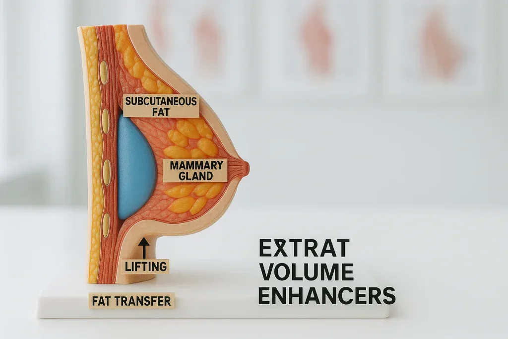 Model anatomic 3D care arată transferul de grăsime