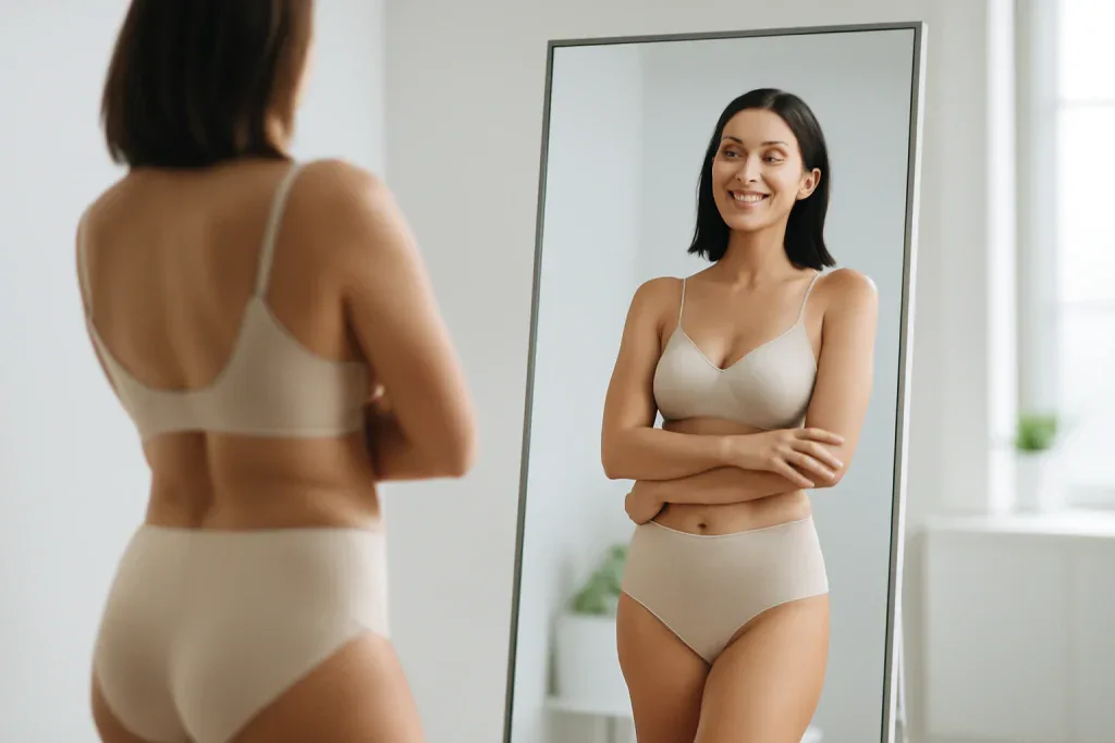 pacient z&acirc;mbind după lipofilling