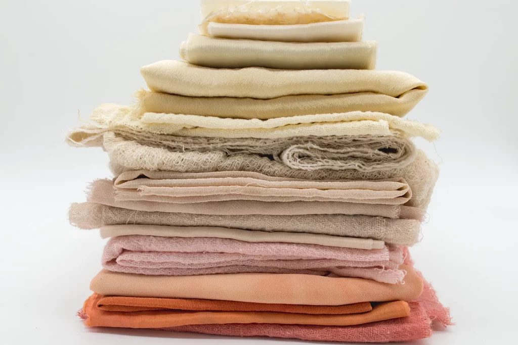 Staple of muslin fabrics in different colors and weights