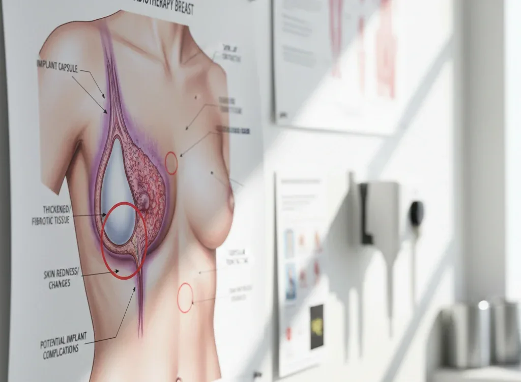 radiotherapy effects breast tissue medical diagram