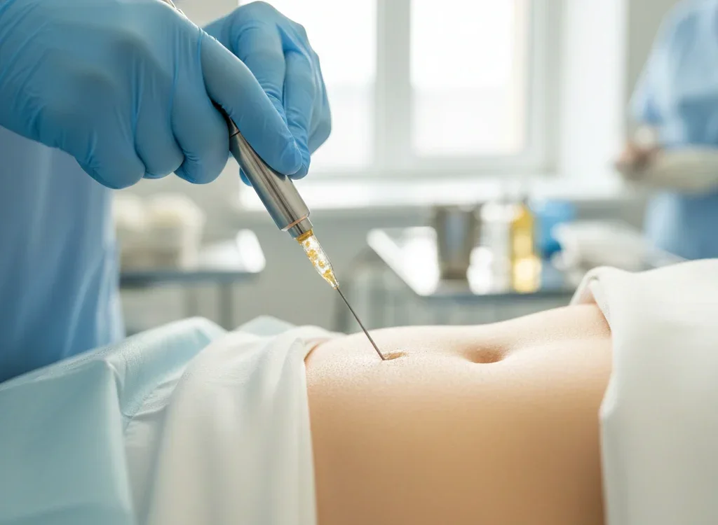 Verwendung einer Mikro-Lipo-Kanüle zur Zielerfassung