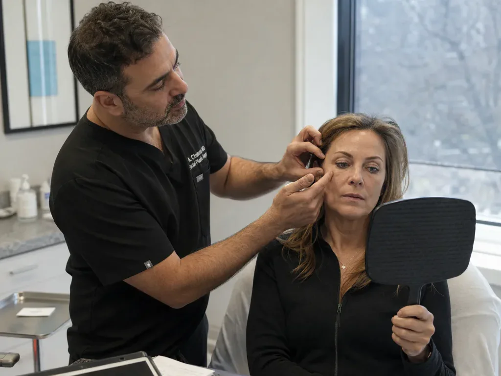 procedura di lifting del medio viso