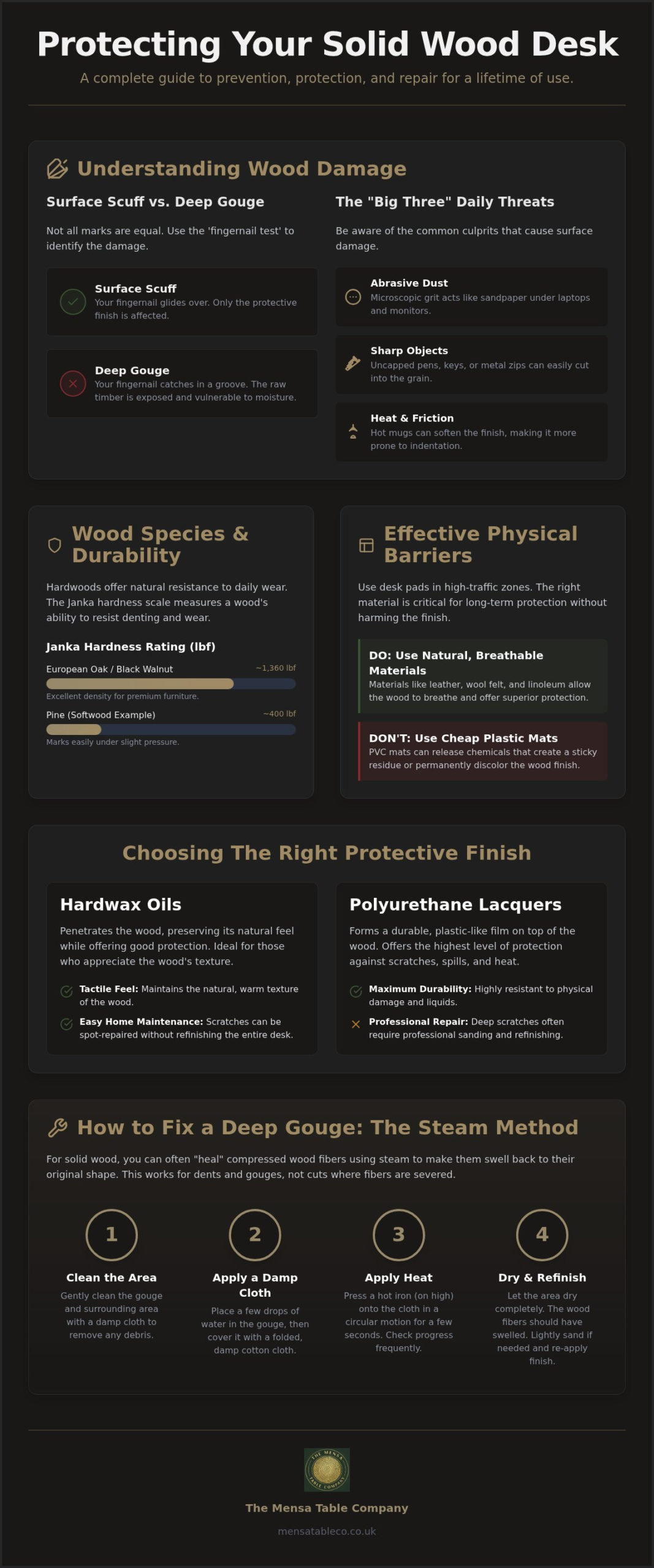 How to Protect a Wooden Desk from Scratches: The Ultimate Care Guide