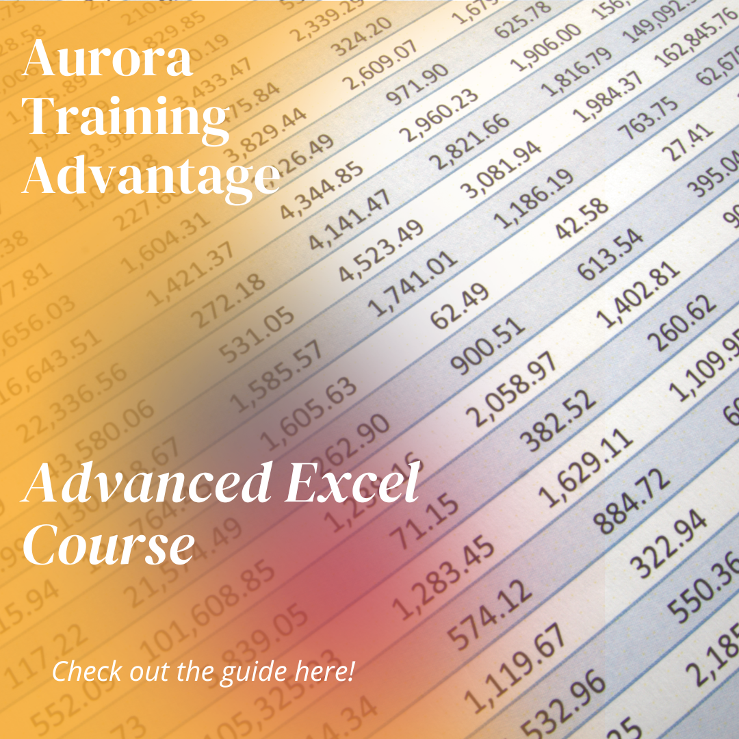 Advanced Excel Course Online - Aurora Training Advantage - AuroraTrainingAdvantage.com