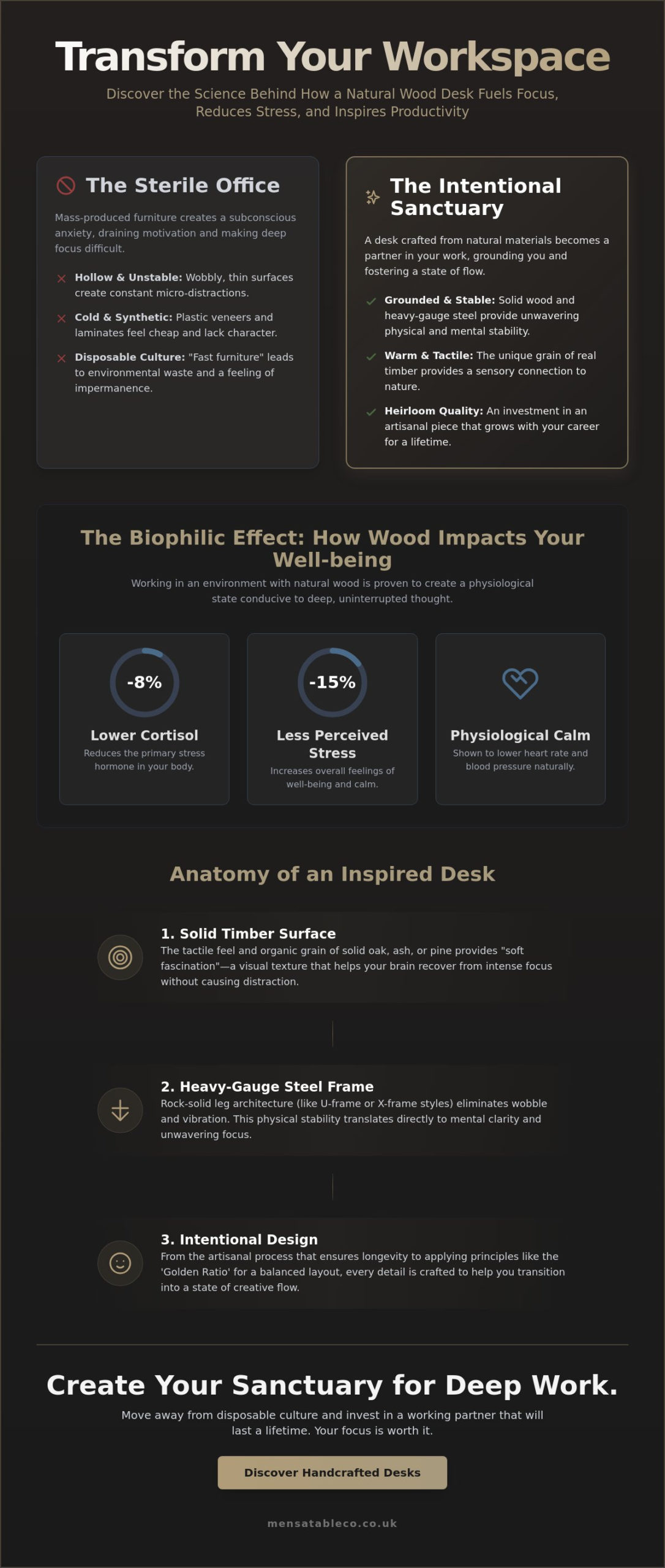 A Desk That Inspires Productivity: Why Handcrafted Quality Outperforms the Tech-Heavy Office