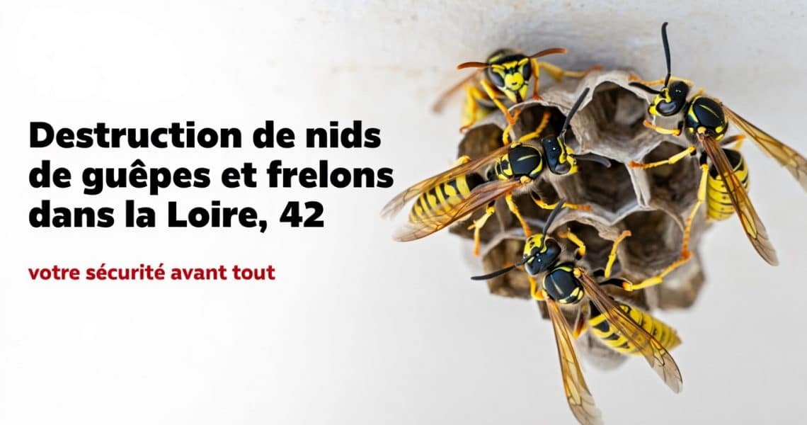 Destruction des nids de guêpes et frelons et frelons asiatiques dans la Loire, 42. ALLO FRELONS.