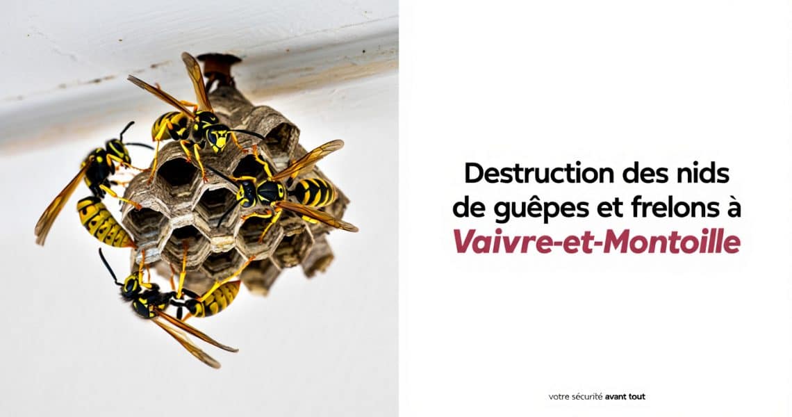 Destruction de nids de gu&ecirc;pes et frelons &agrave; Vaivre-et-Montoille